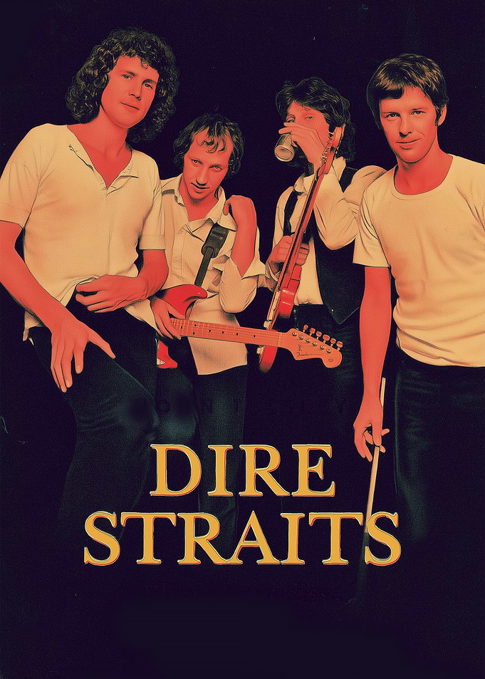 Dire Straits Vintage Band Poster