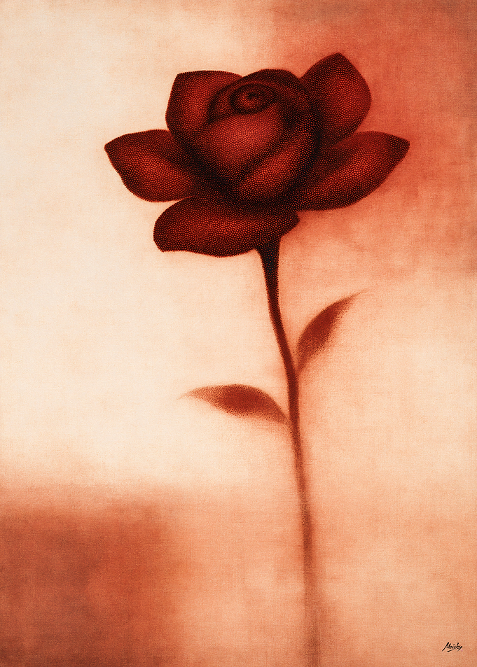 Red Rose in Mineral Glow