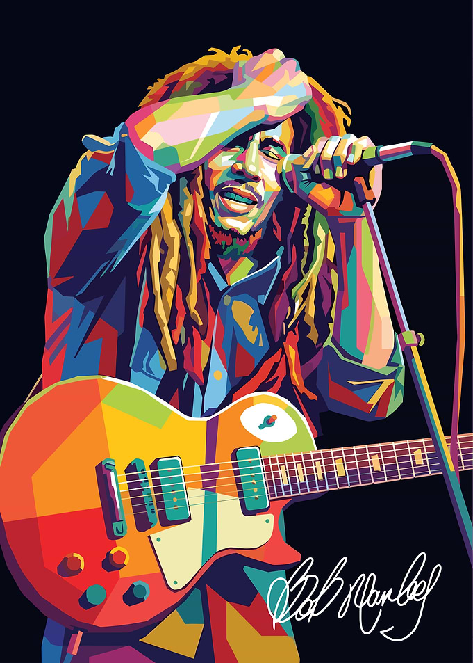 Bob Marley Pop Art Portrait