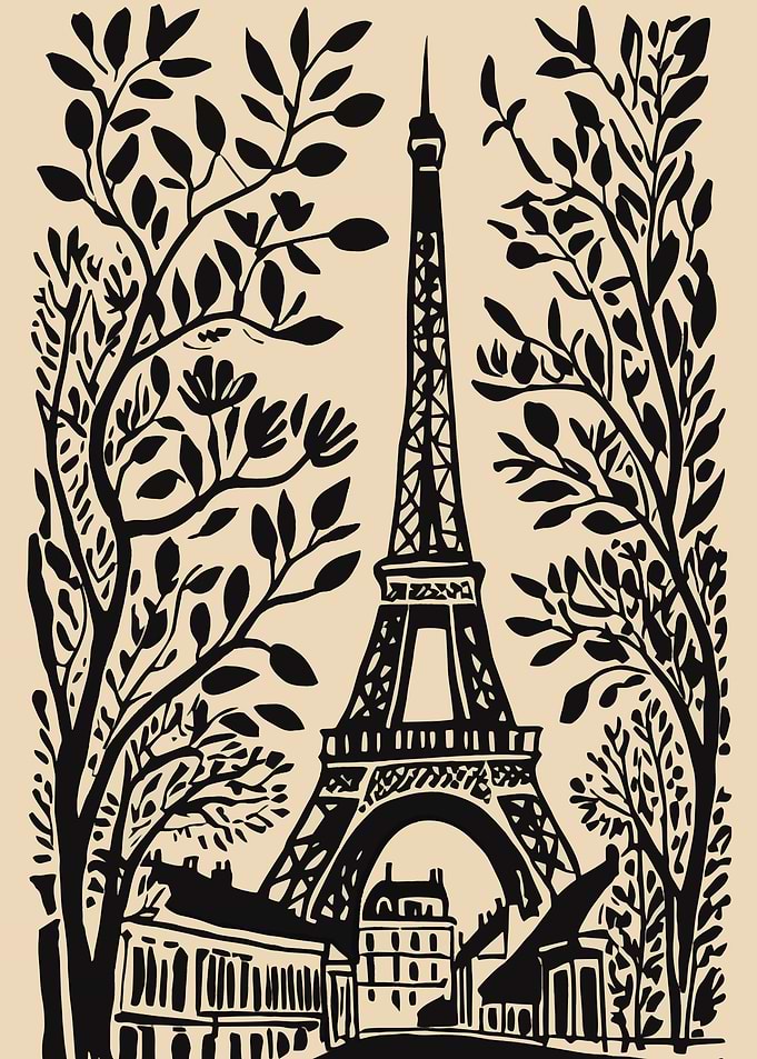 Eiffel Tower Paris Illustration