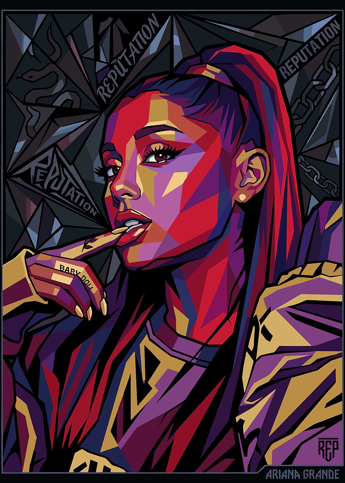 Ariana Grande Pop Art Portrait
