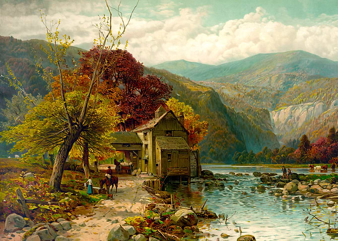 Autumn in the Catskills Landscape Painting