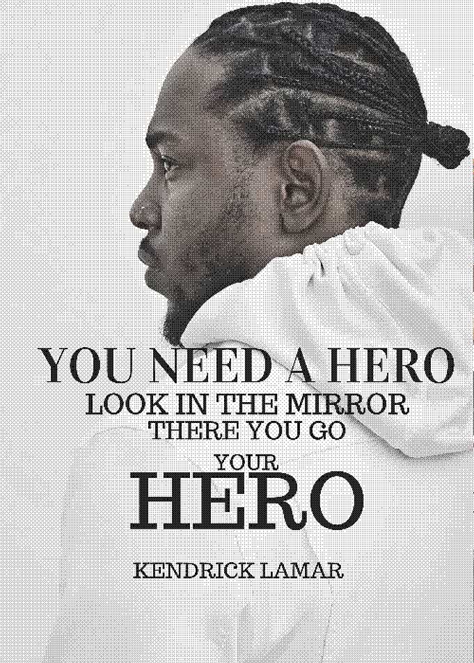 Kendrick Lamar Inspirational Quote Poster