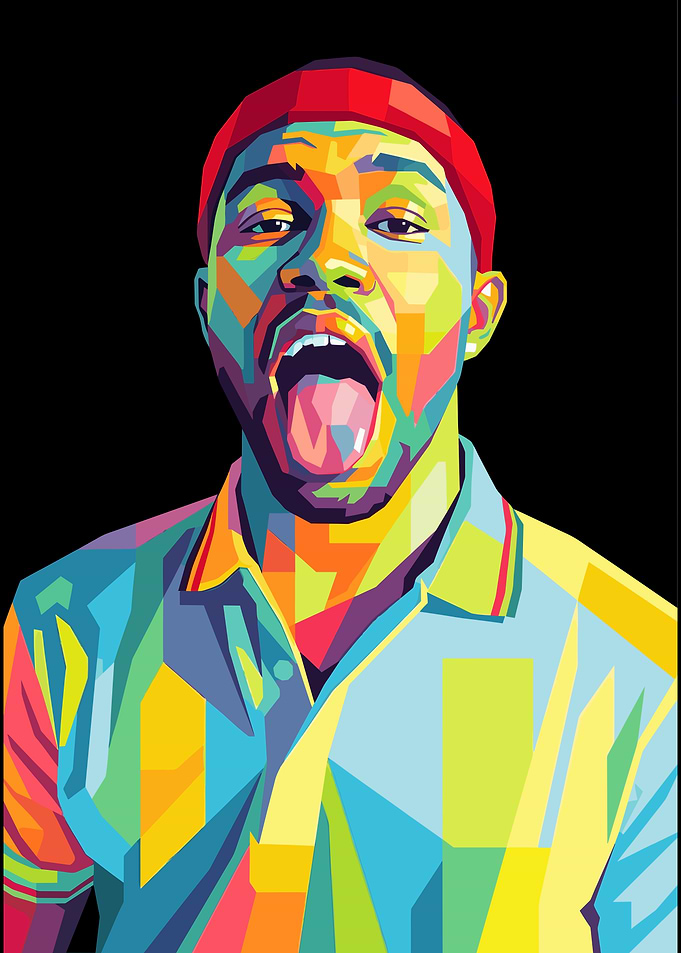 Frank Ocean WPAP Pop Art Portrait