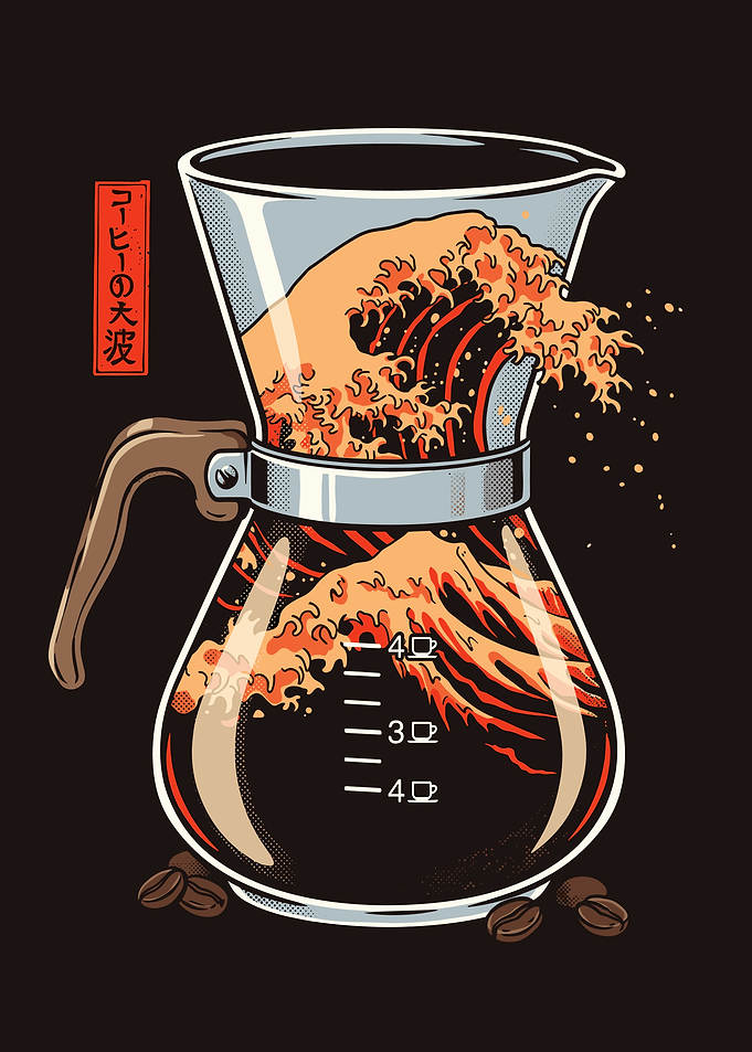 The Great Wave Coffee Carafe