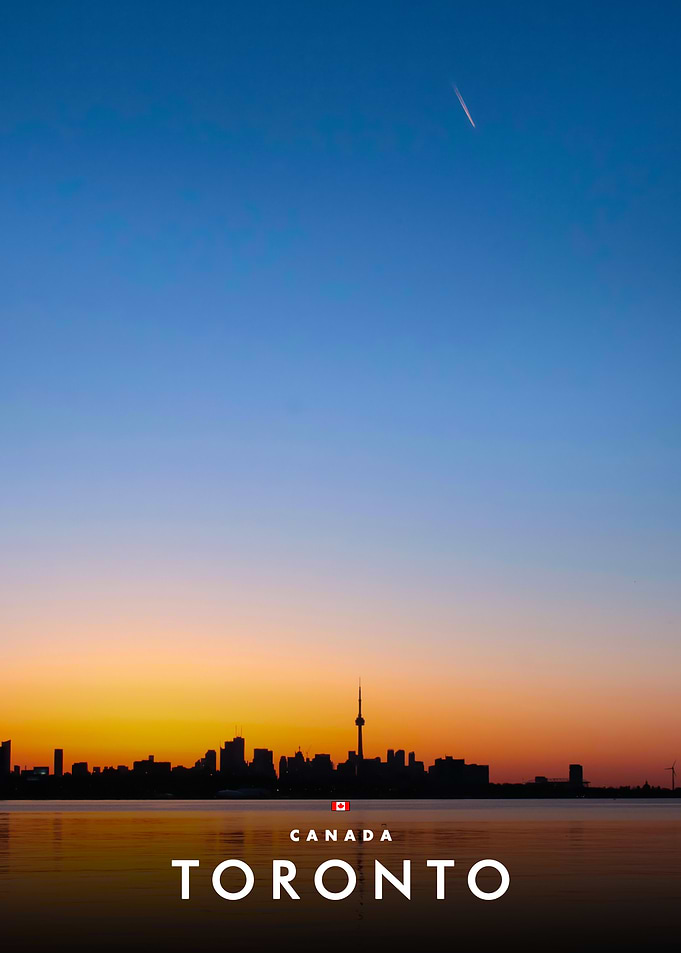 Toronto Skyline Sunset Poster