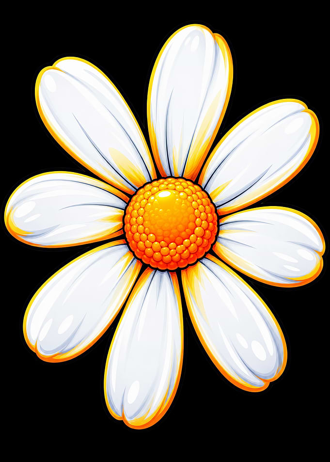 Stylized Daisy Flower Illustration