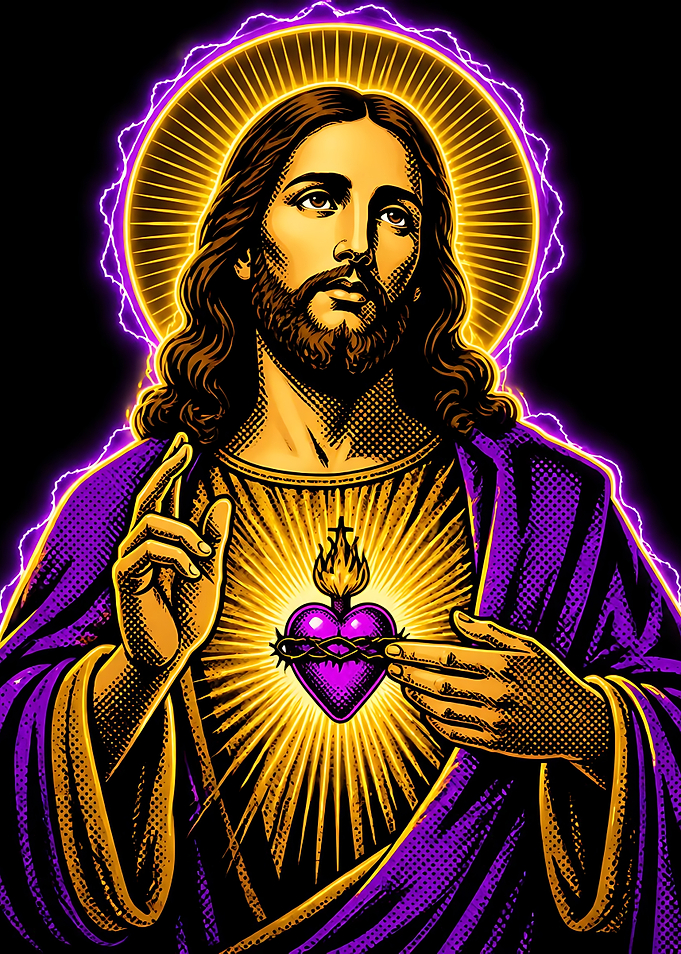 Sacred Heart of Jesus Neon Art