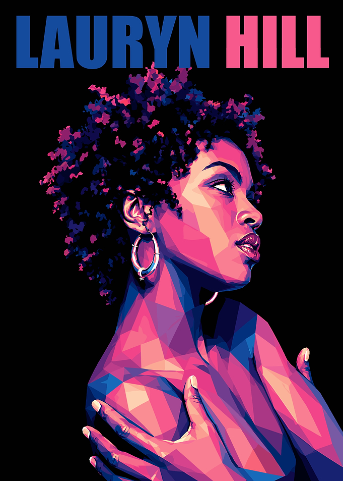 Lauryn Hill Low Poly Portrait