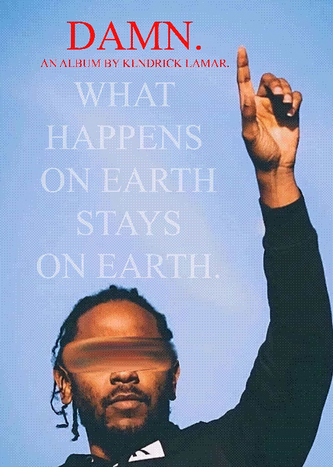 Kendrick Lamar DAMN Album Cover Poster