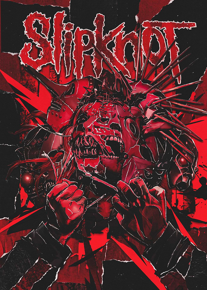 Slipknot Red Collage Poster