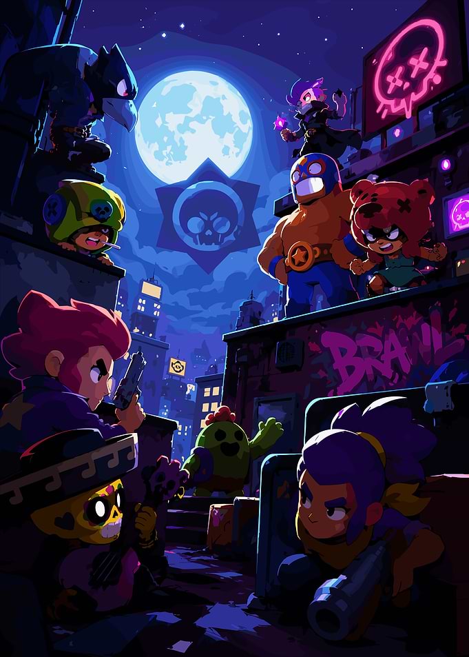 Brawl Stars Night City Battle