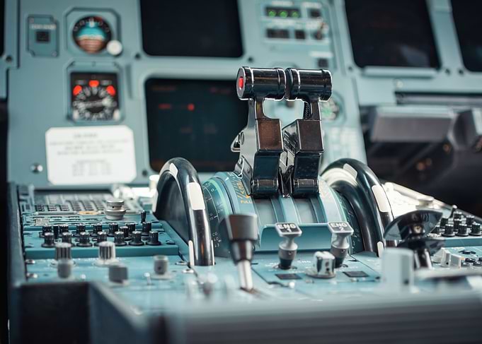 Airplane Cockpit Thrust Levers