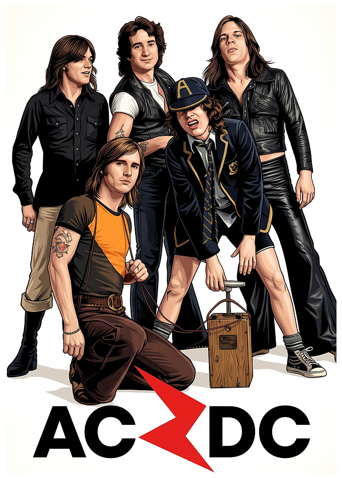 AC/DC Band Illustration