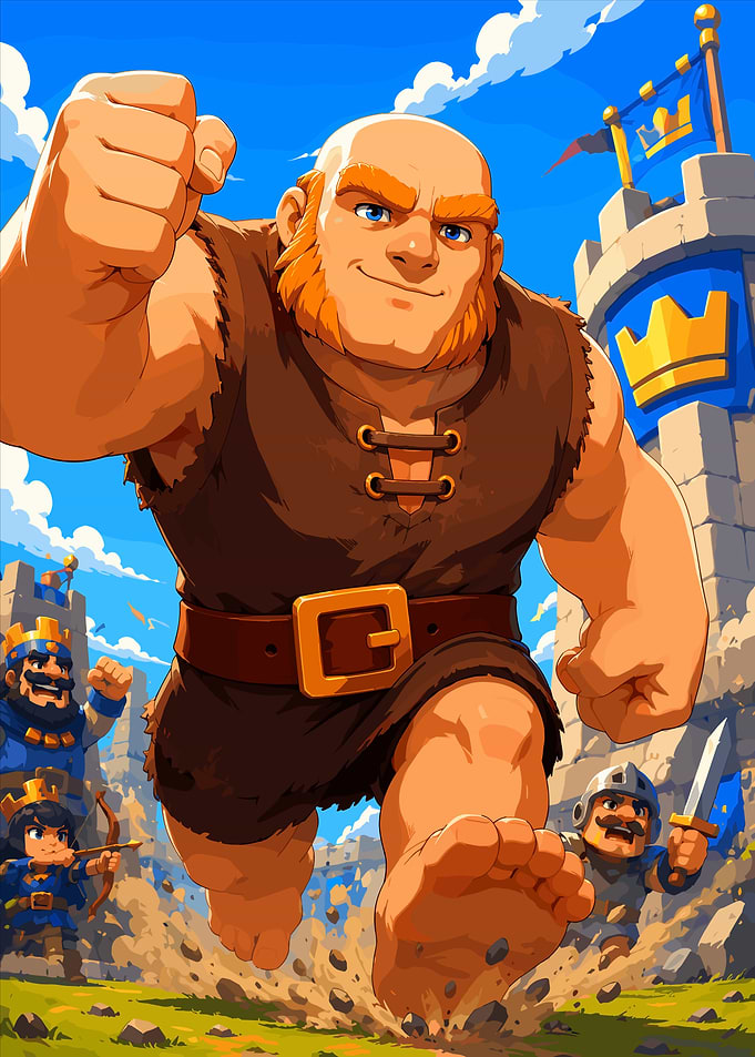 Clash Royale Giant Charging Forward