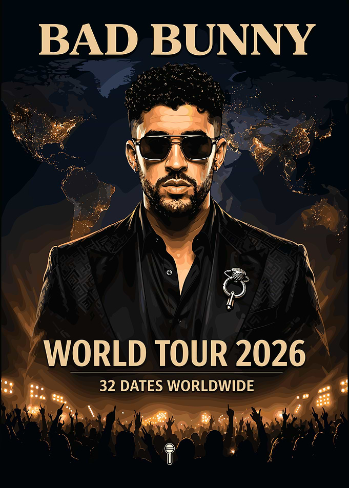 Bad Bunny World Tour 2026 Poster