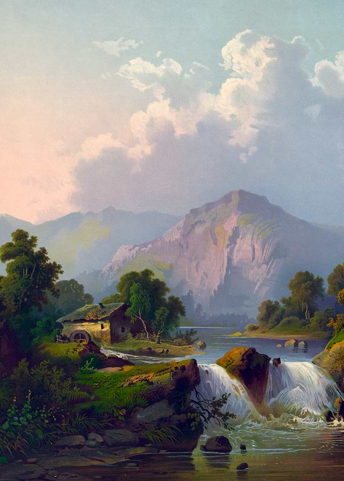 Scene in the Catskill Mountains Landscape Painting