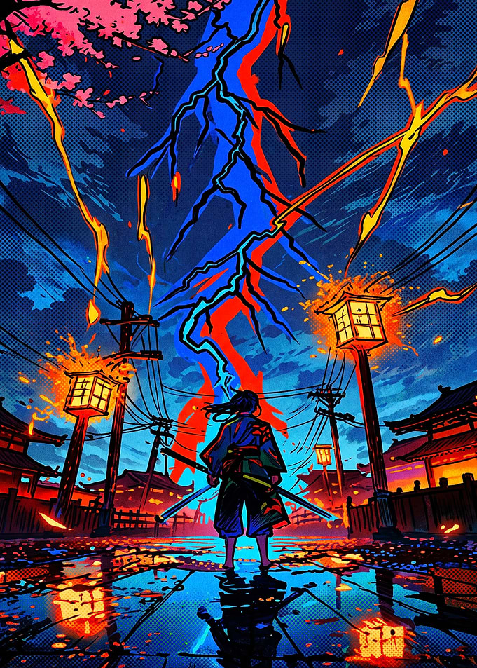 Samurai Under Electric Storm