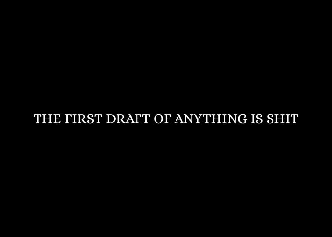 The First Draft Quote Poster
