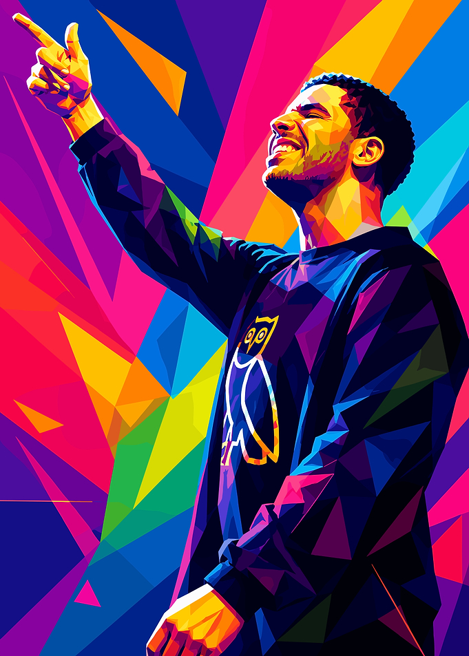 Drake Low Poly Pop Art Portrait