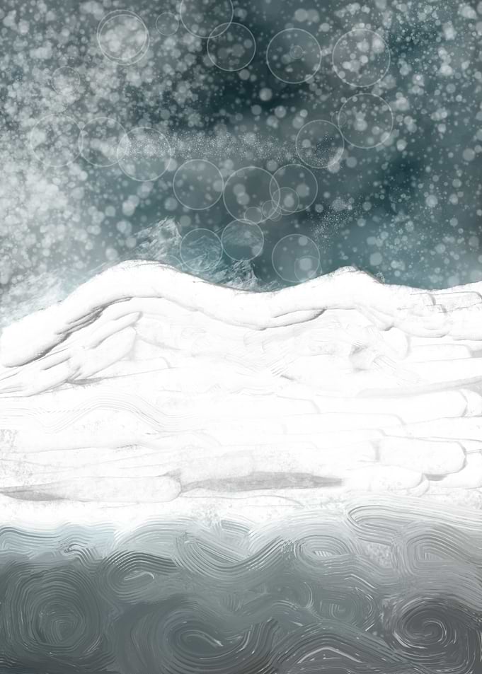 Abstract Snowy Winter Landscape
