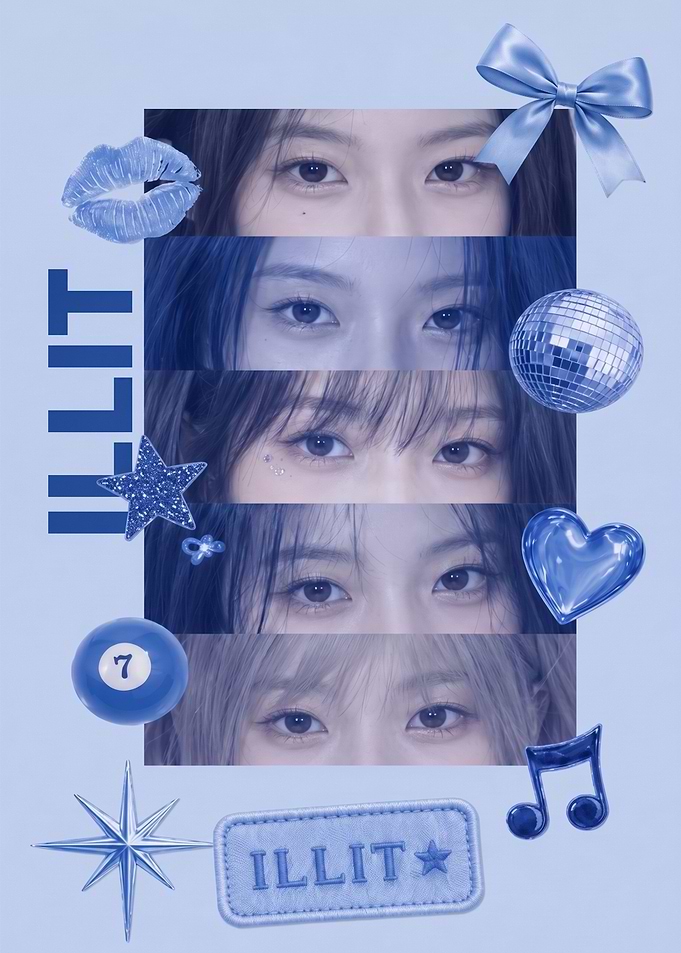 ILLIT K-Pop Group Aesthetic Poster