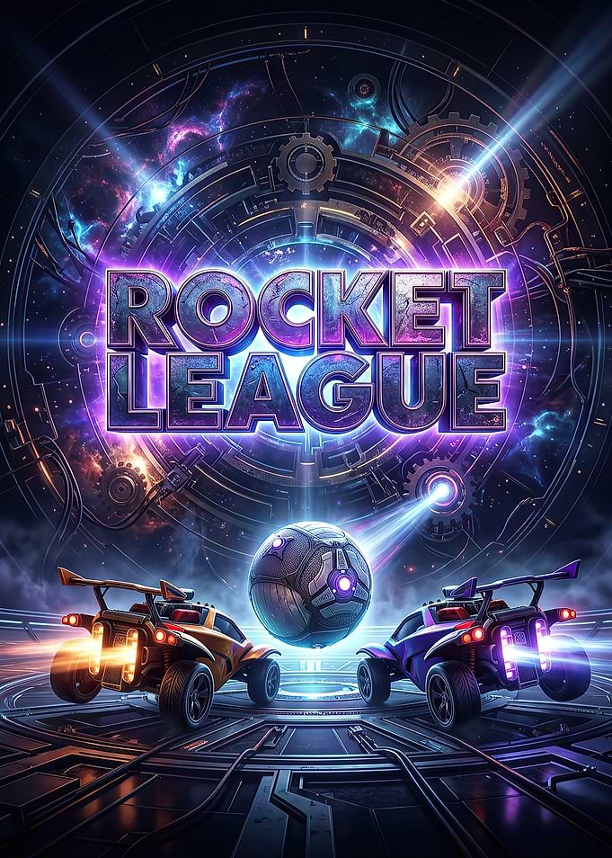 Rocket League Futuristic Arena Poster