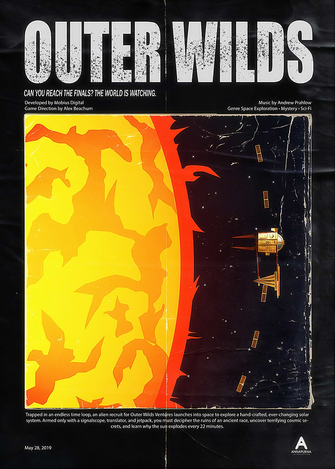 Outer Wilds Space Exploration Game Poster