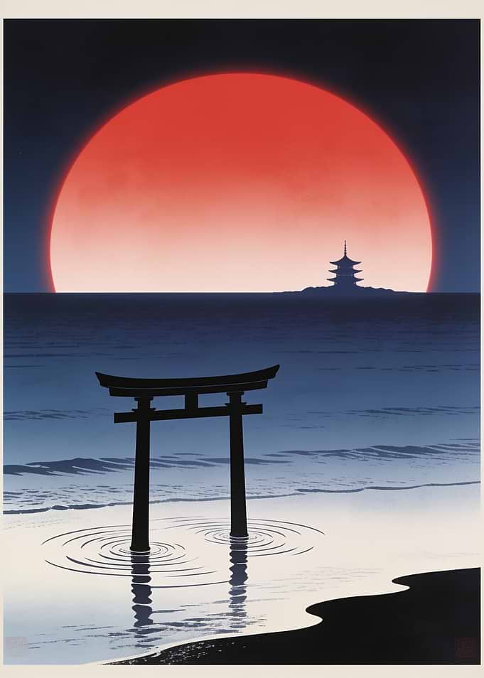 Red Moon Torii