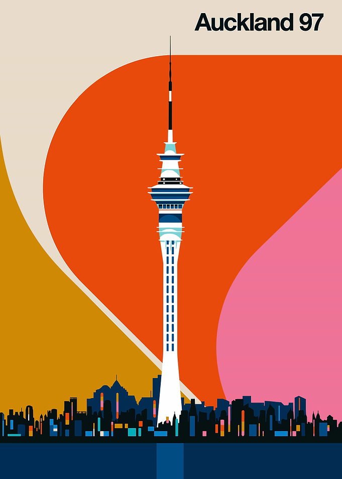 Auckland 97 Sky Tower Poster