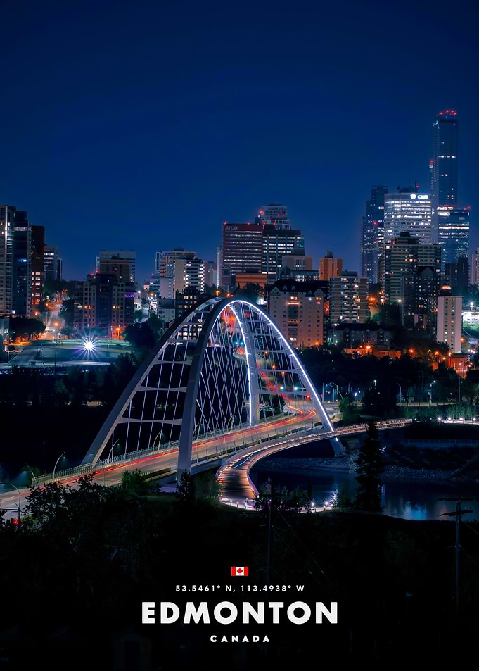 Edmonton Skyline and Walterdale Bridge