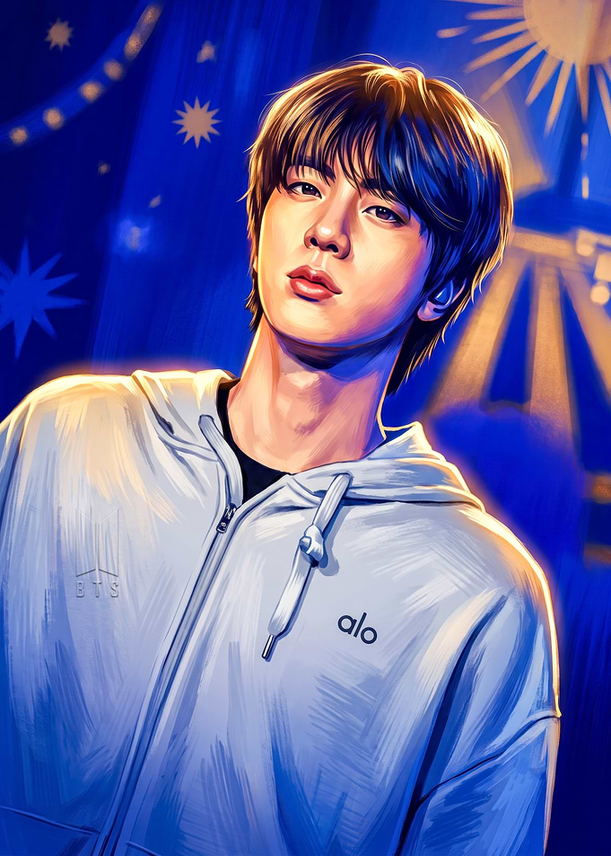 Digital Portrait of Jin from BTS