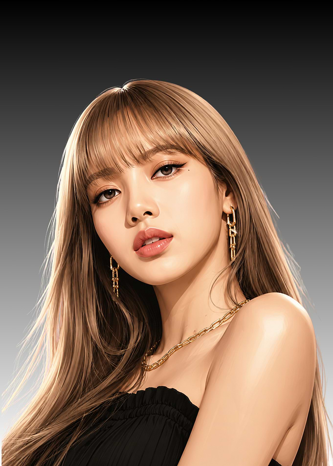Portrait of Lisa from Blackpink