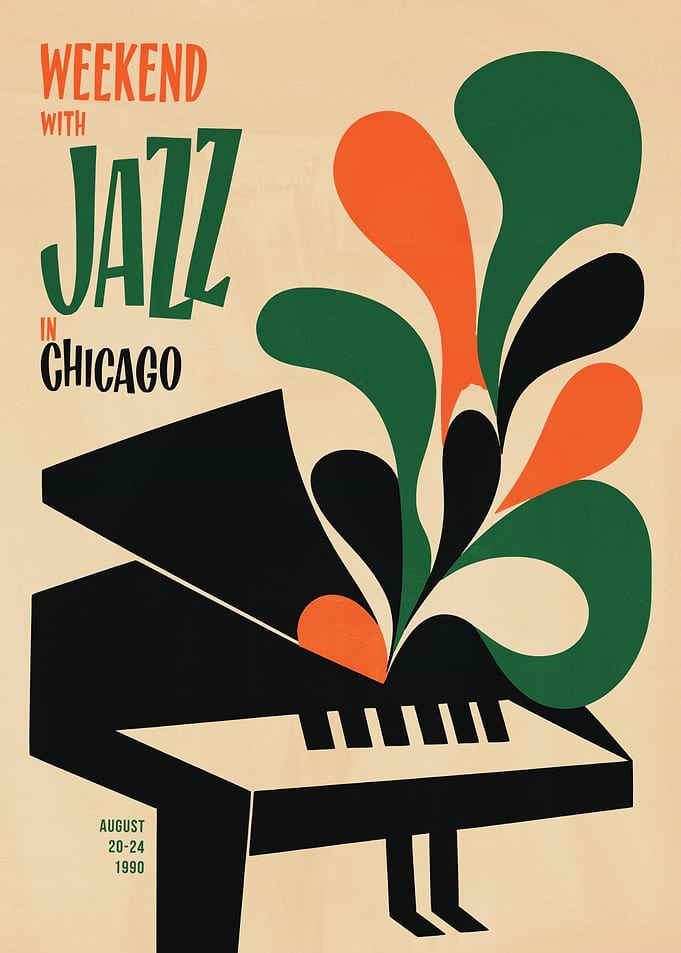 Weekend with Jazz in Chicago Poster