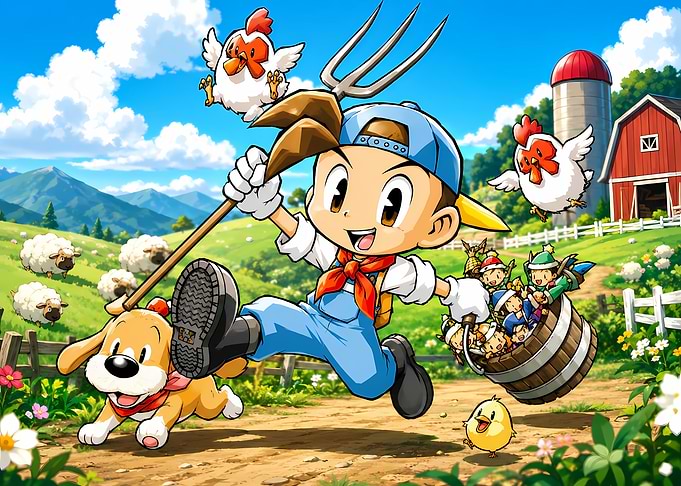Harvest Moon Farm Life Illustration