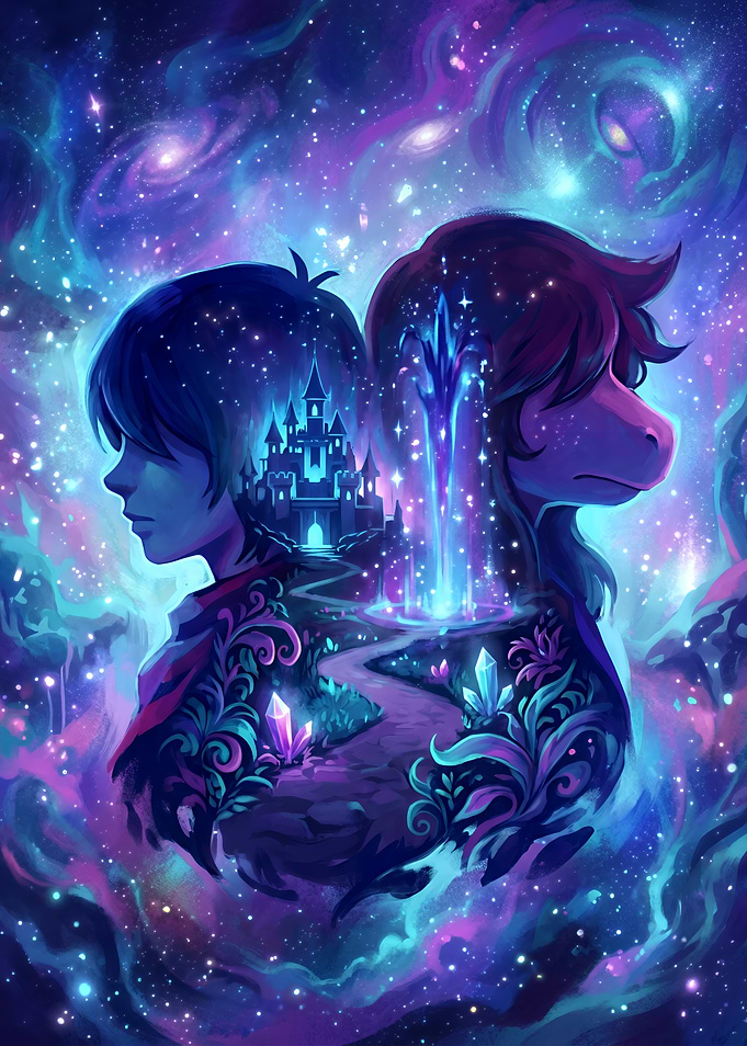 Deltarune Kris and Susie Cosmic Art