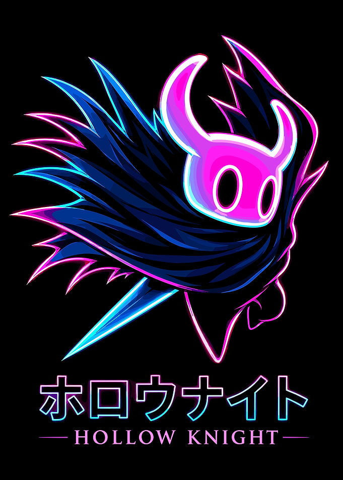Neon Hollow Knight Gaming Art