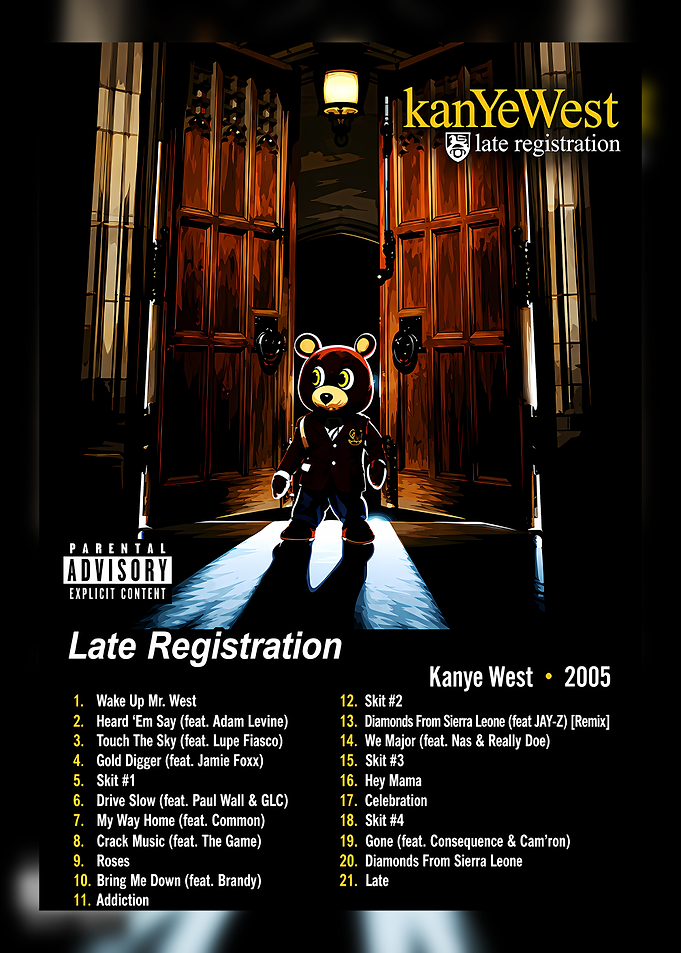 Kanye West Late Registration Album Poster