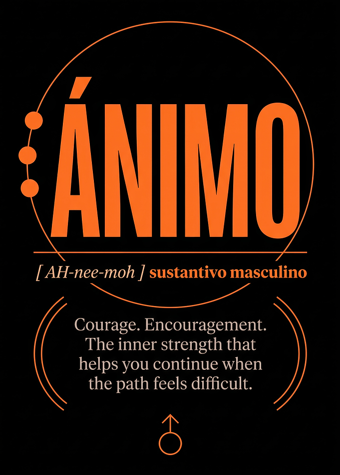 Inspirational Definition Poster: Ánimo