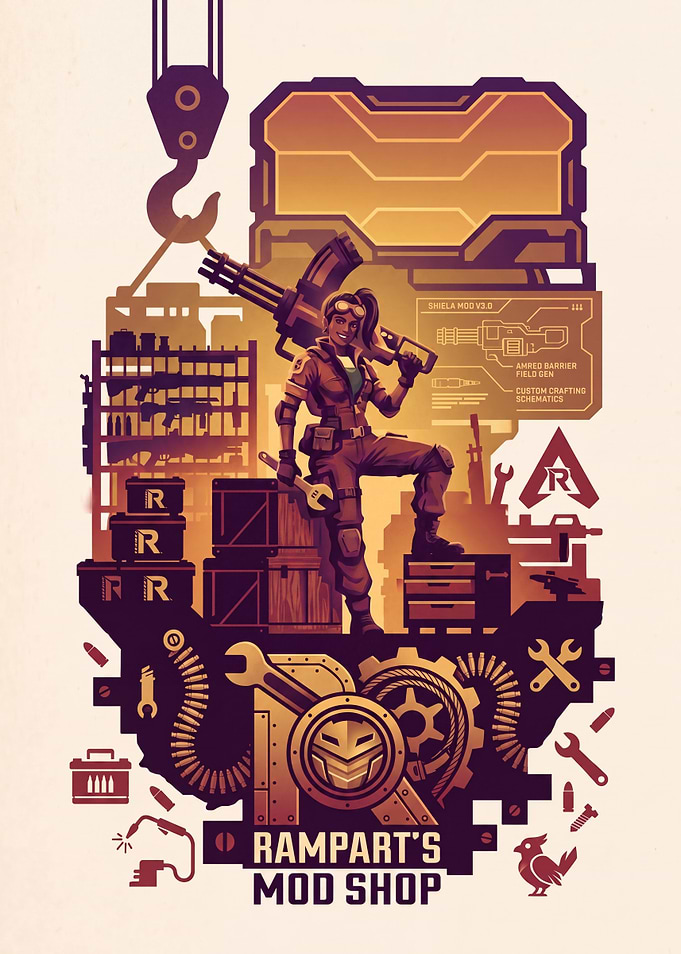 Rampart's Mod Shop Apex Legends Poster