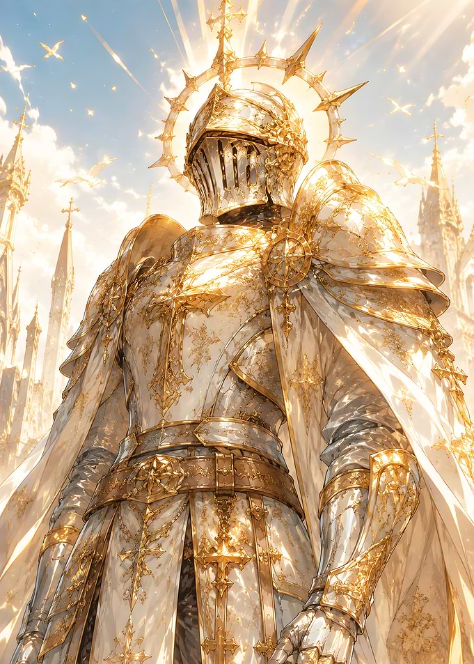 Divine Knight Golden Celestial Armor