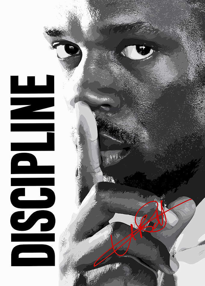 Usain Bolt Discipline Motivational Poster