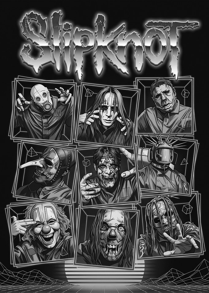Slipknot Band Members Portrait Collage