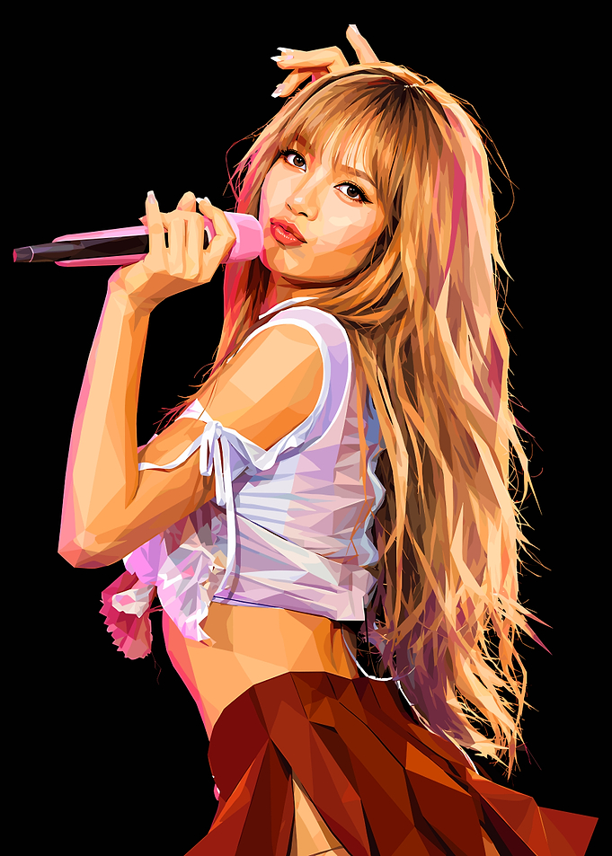 Lisa Blackpink Low Poly Portrait