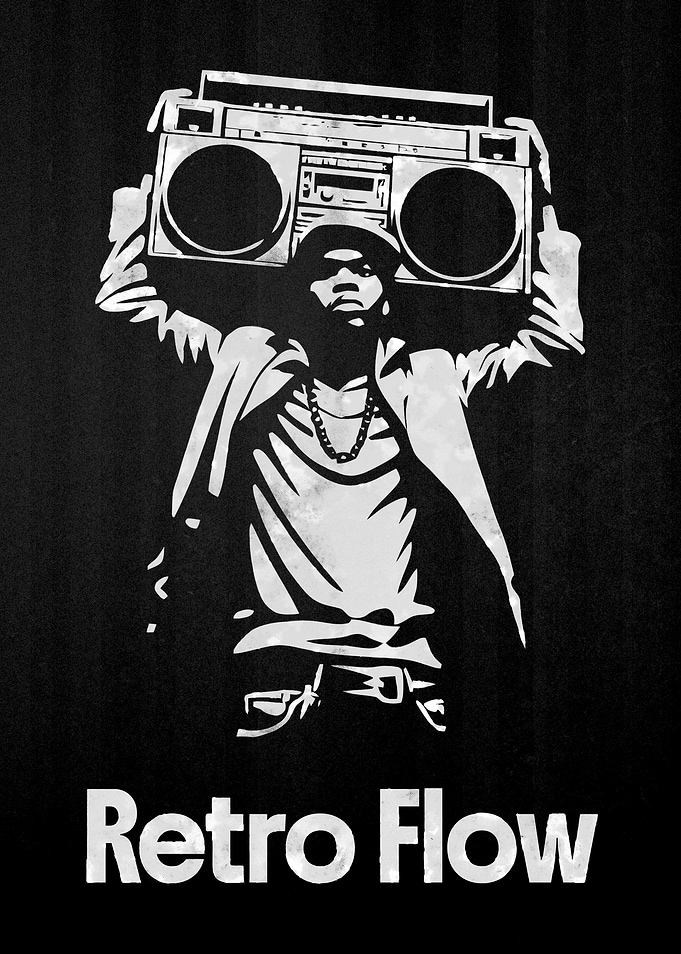 Retro Flow - 1980s Hip Hop Culture Poster