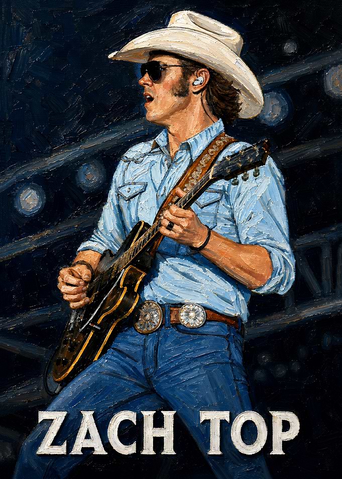 Zach Top Country Music Portrait