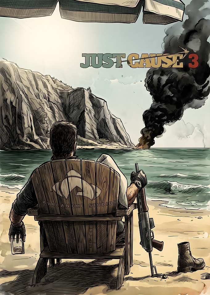 Just Cause 3 Beach Relaxation Poster