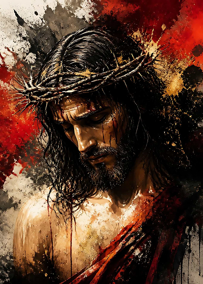 Jesus Christ Crown of Thorns Portrait