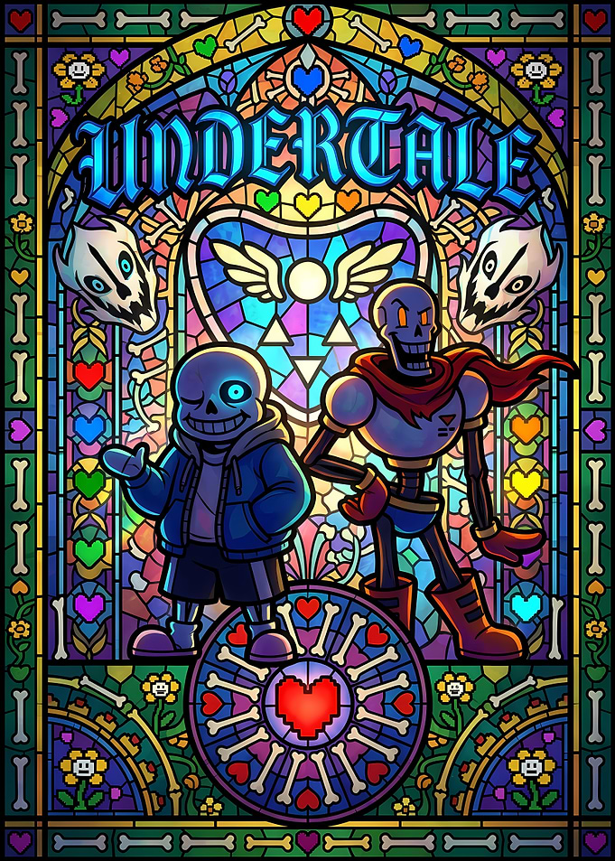 Undertale Stained Glass Art