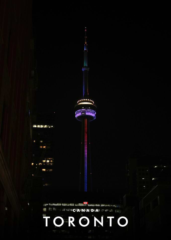 CN Tower at Night in Toronto